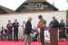 Gaston being honoured by the Parachute Regiment at Le Mensil in 2004