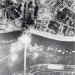 Arnhem bridge being destroyed by American bombers on the 7th October