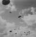 Parachutists jumping from a Whitley at Ringway, 1942