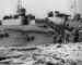 Troops disembark from a Landing Ship
