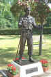 A bronze bust of James Hill at Le Mesnil