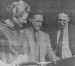 John Butler meeting the actor Richard Todd, formerly an officer of the 7th Battalion