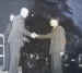 Bob Midwood receiving his winners medal for boxing
