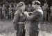 Private Joe Millward receiving his Military Medal from Field Marshal Montgomery on the 1st September 1944