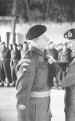 Sergeant Knight being presented with the Military Medal by Field Marshal Montgomery, 28th April 1945