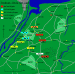 The positions of the 6th Airborne Division, from the 8th to 12th June