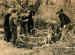 Brigadier Hill inspecting the remains of an airborne soldier discovered in 1946