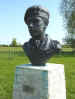 The bronze bust of Lieutenant-Colonel Terence Otway at the Merville Battery