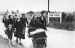 French civilians leaving Pont L'Eveque