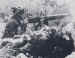 A Vickers medium machine gun team during a training exercise in 1943