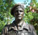 A bronze bust of Brigadier Hill at Le Mesnil